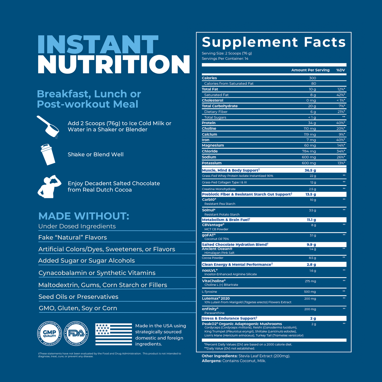 Ready-to-Mix Purpose Meals Daily Gut, Mind & Body Fuel