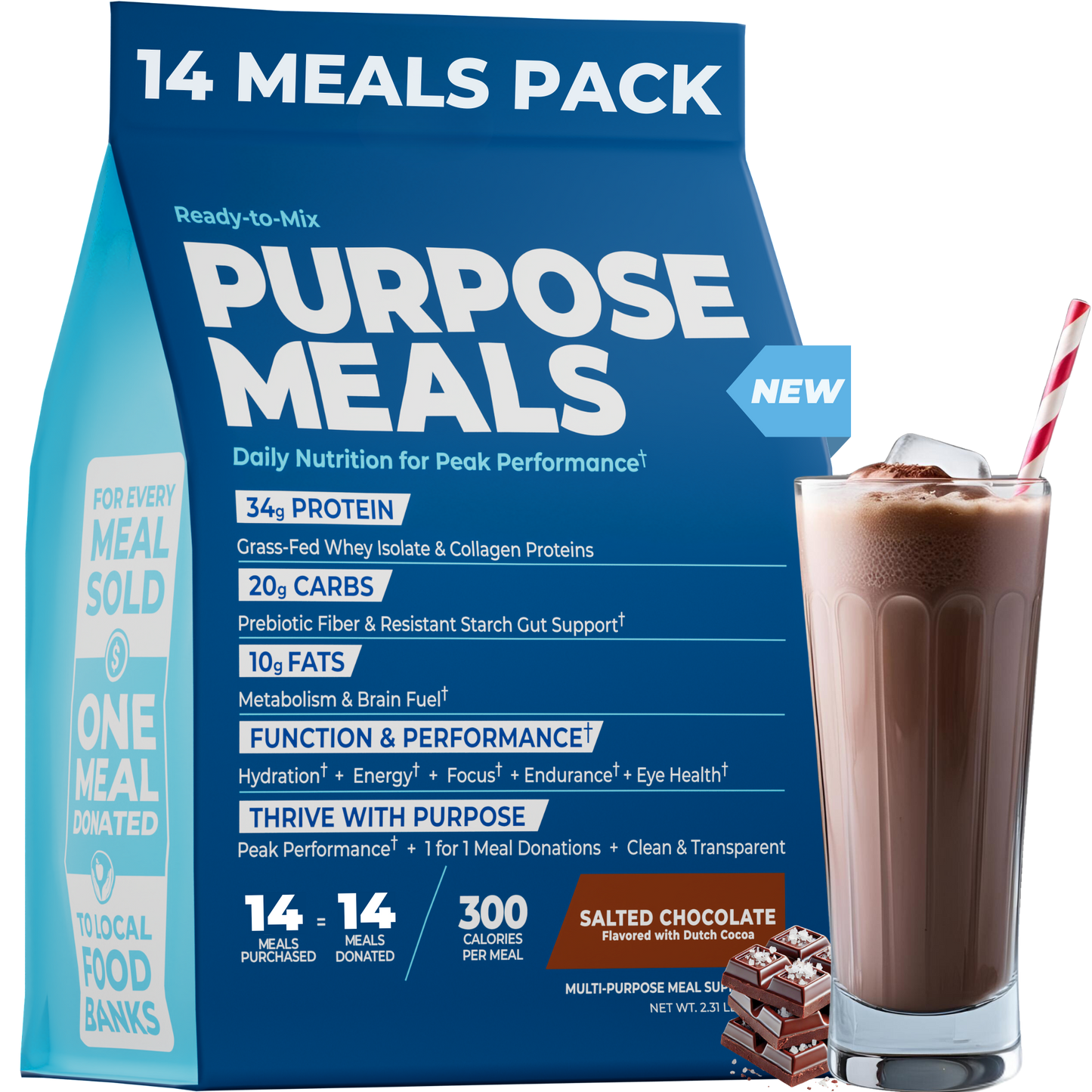 Ready-to-Mix Purpose Meals Daily Gut, Mind & Body Fuel