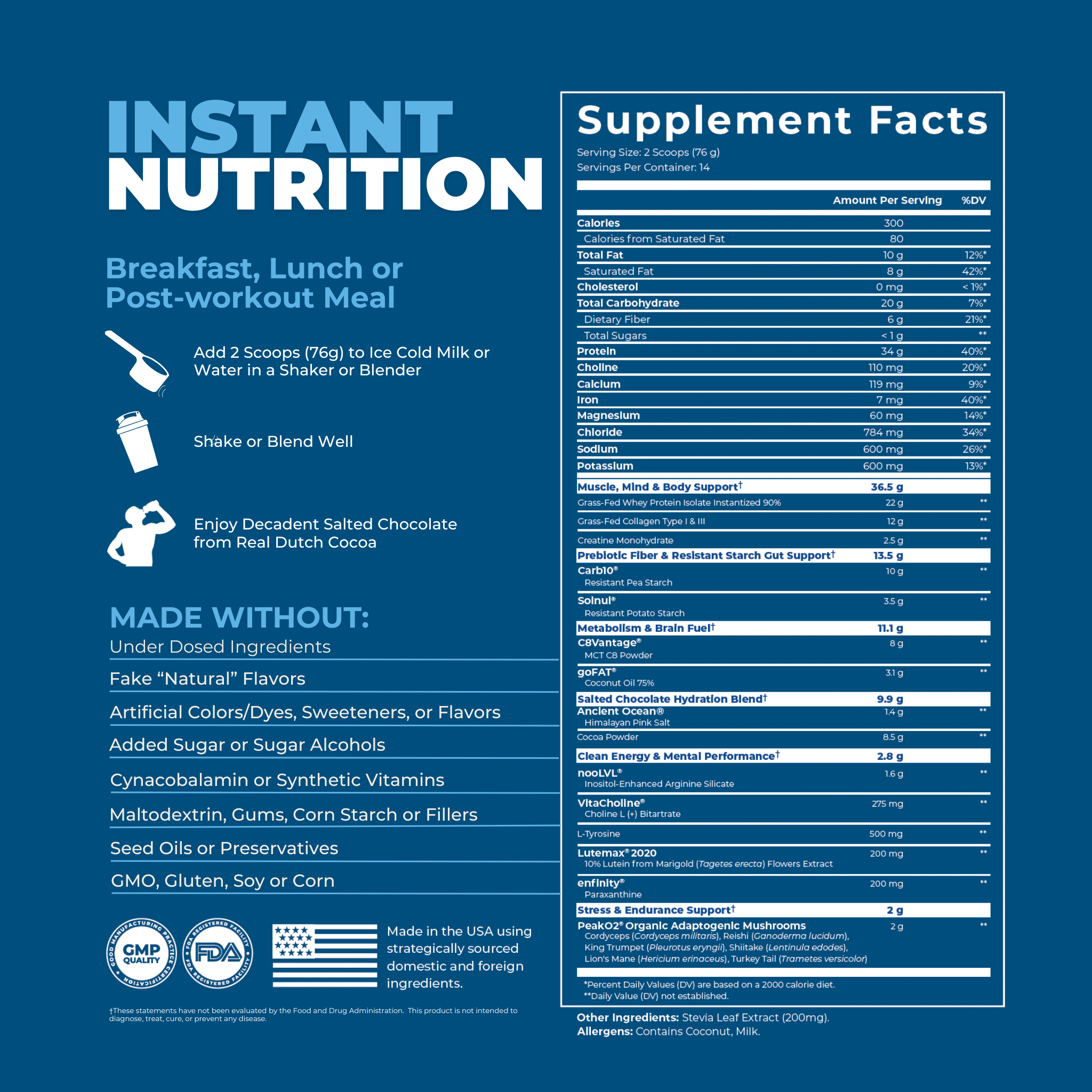 Ready-to-Mix PURPOSE MEALS Daily 5-IN-1 Active Nutrition